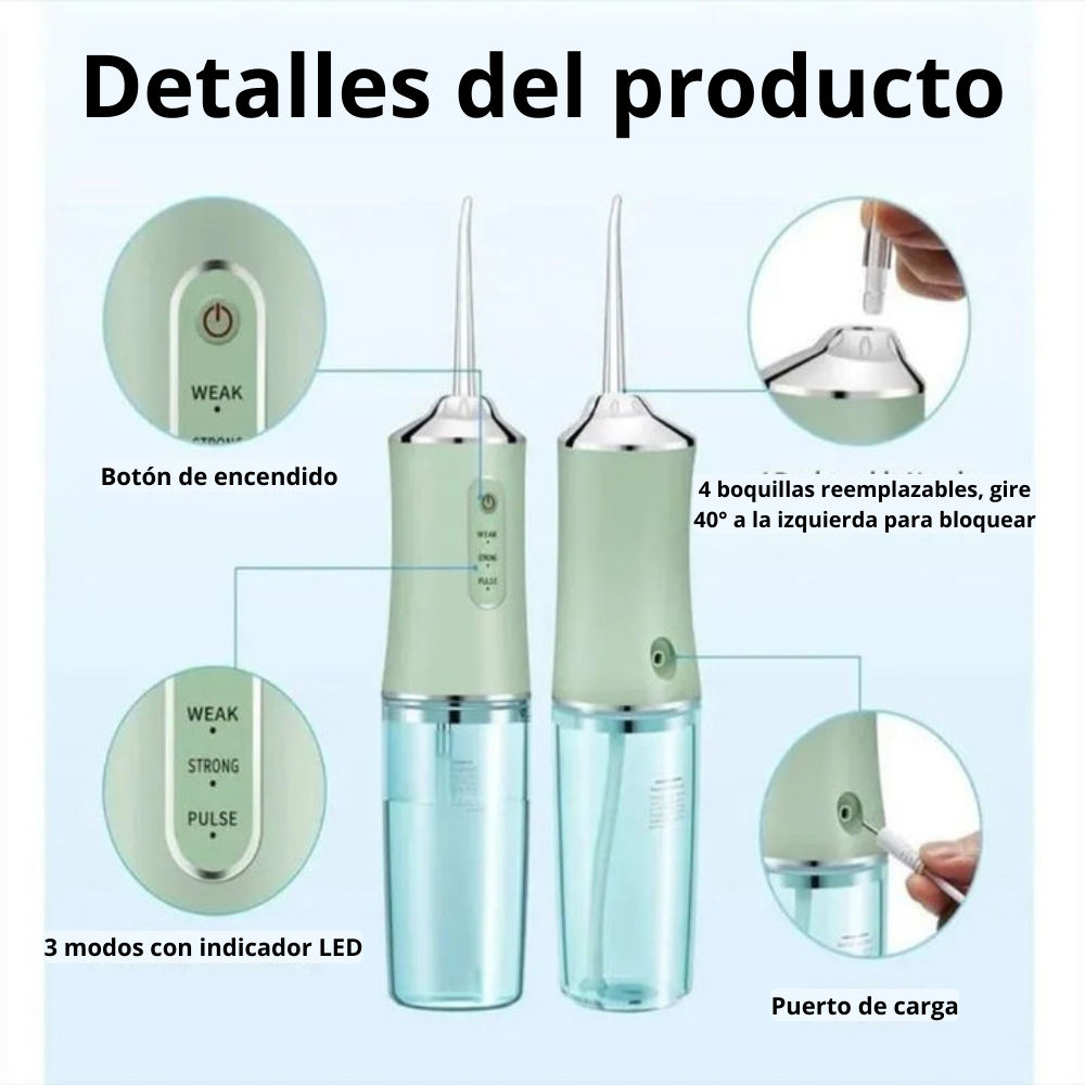 AquaSmile™ 🦷 Irrigador Bucal Recargable