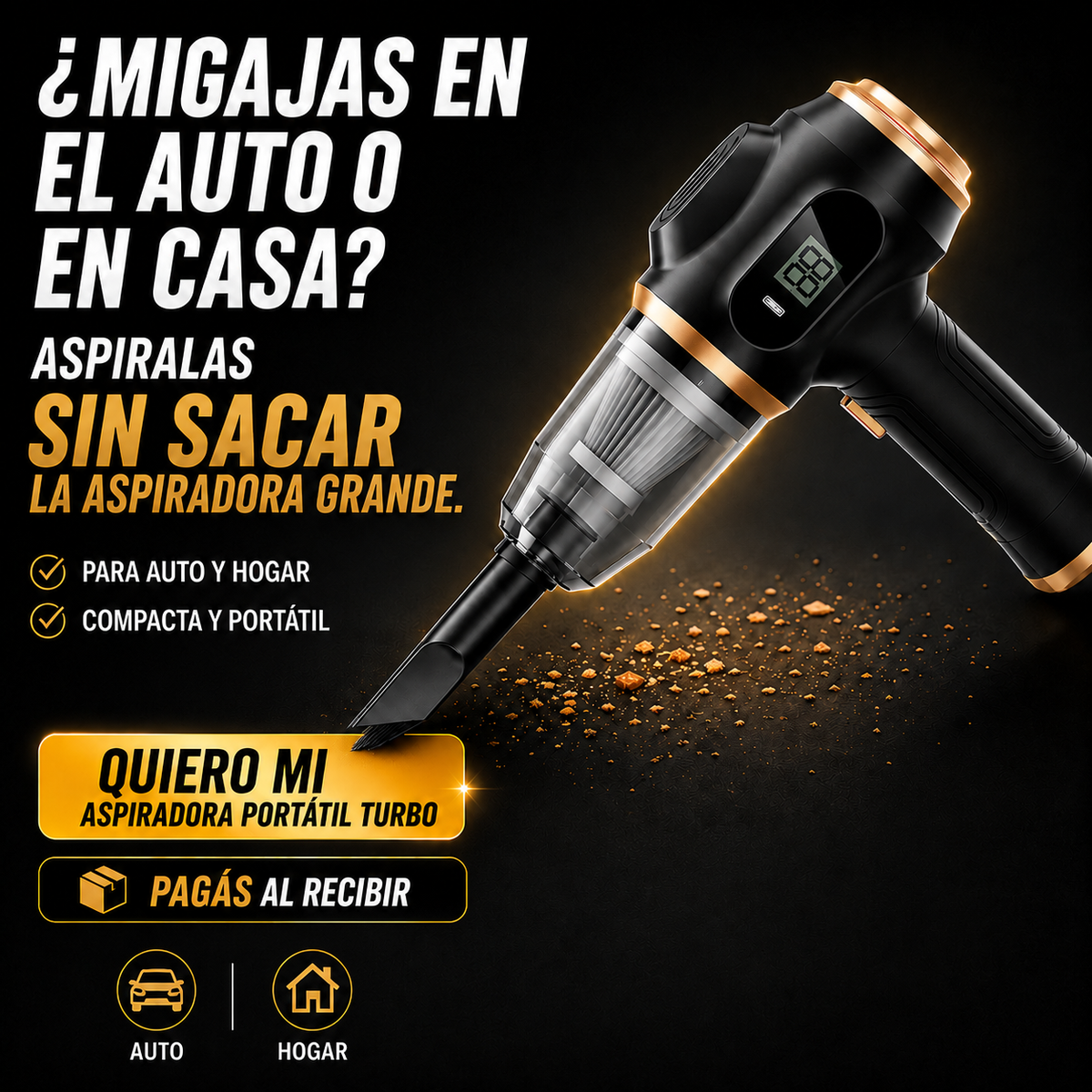 Aspiradora Portátil Turbo - Inova