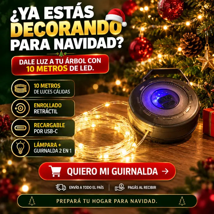 Luces LED Navidad Retráctil 2 en 1