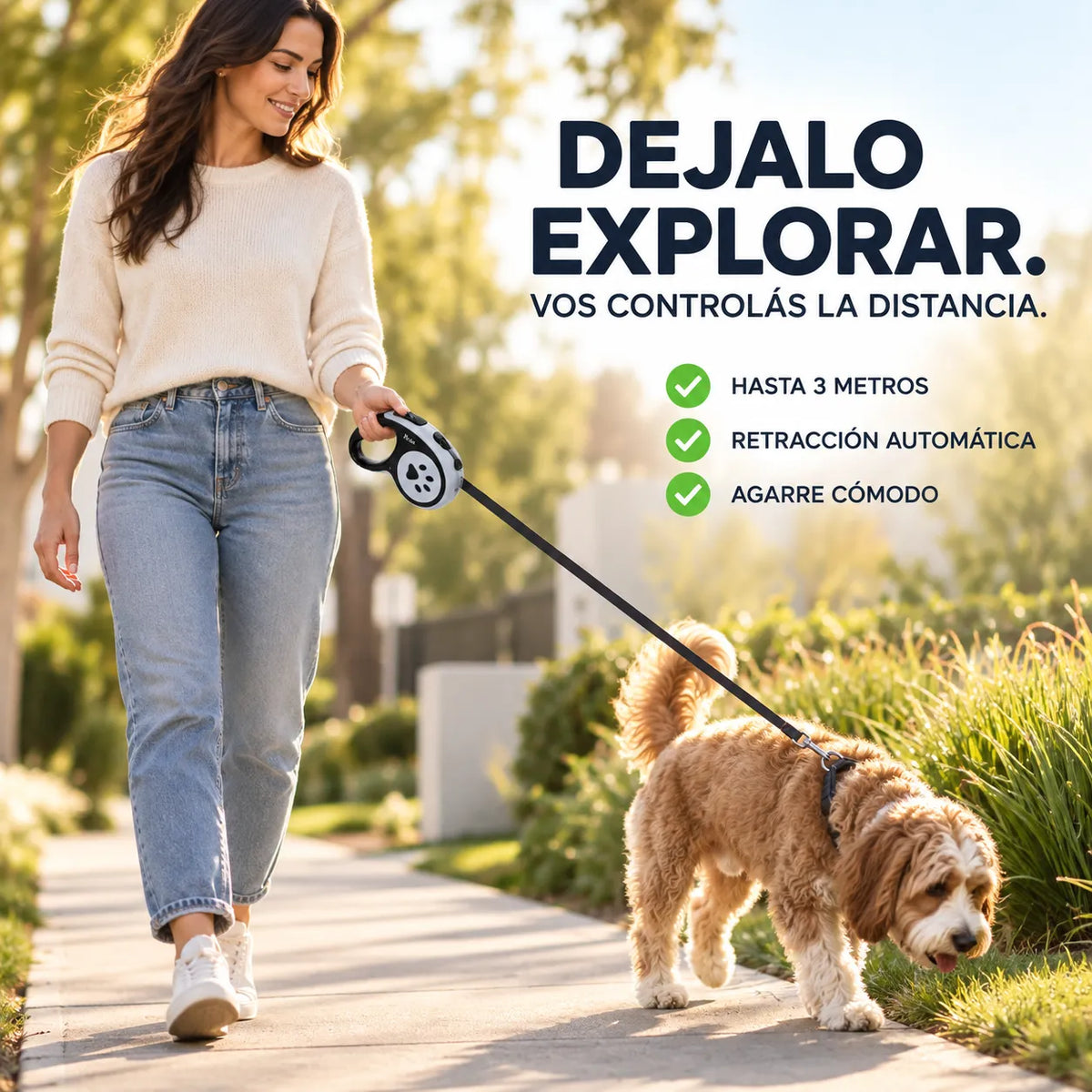 Correa retráctil para mascotas - FlexiPet™