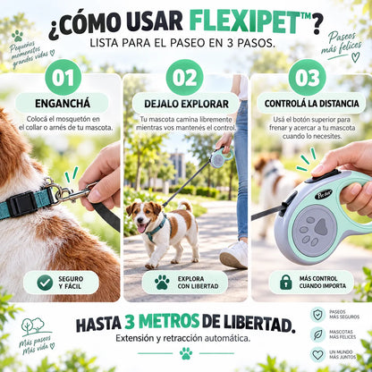 Correa retráctil para mascotas - FlexiPet™
