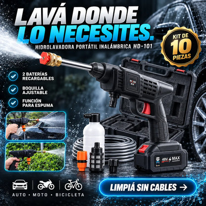 Hidrolavadora Portátil Inalámbrica