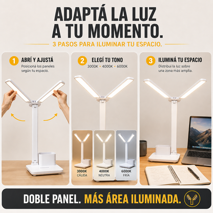 Lámpara LED de Doble Cabezal