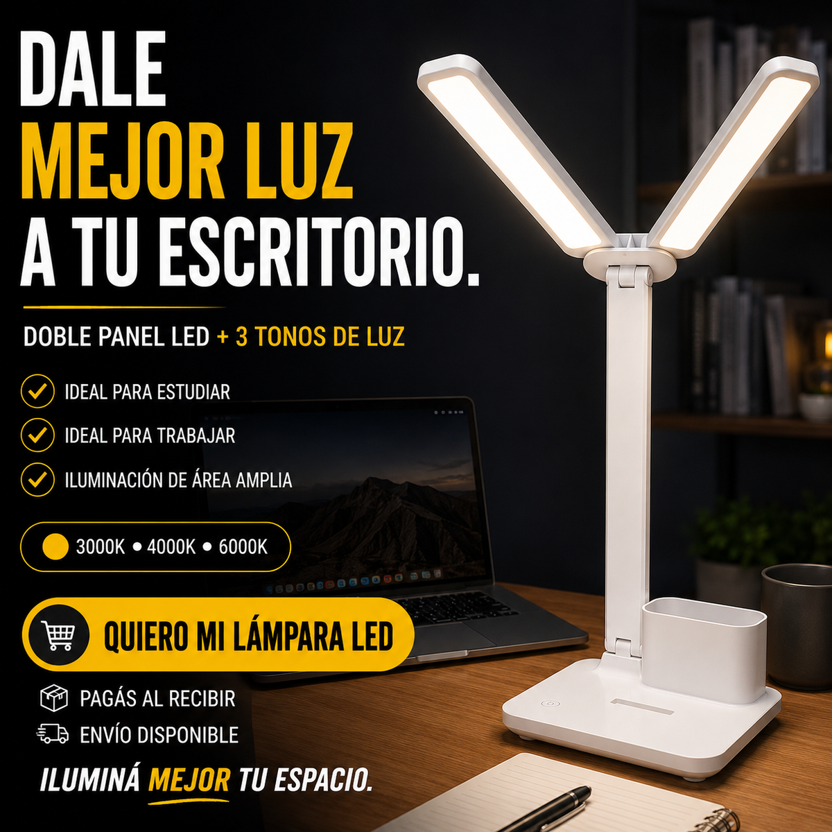 Lámpara LED de Doble Cabezal