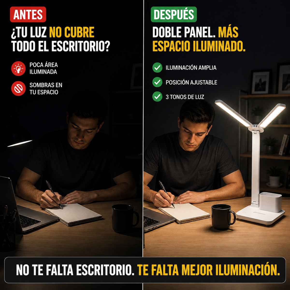 Lámpara LED de Doble Cabezal
