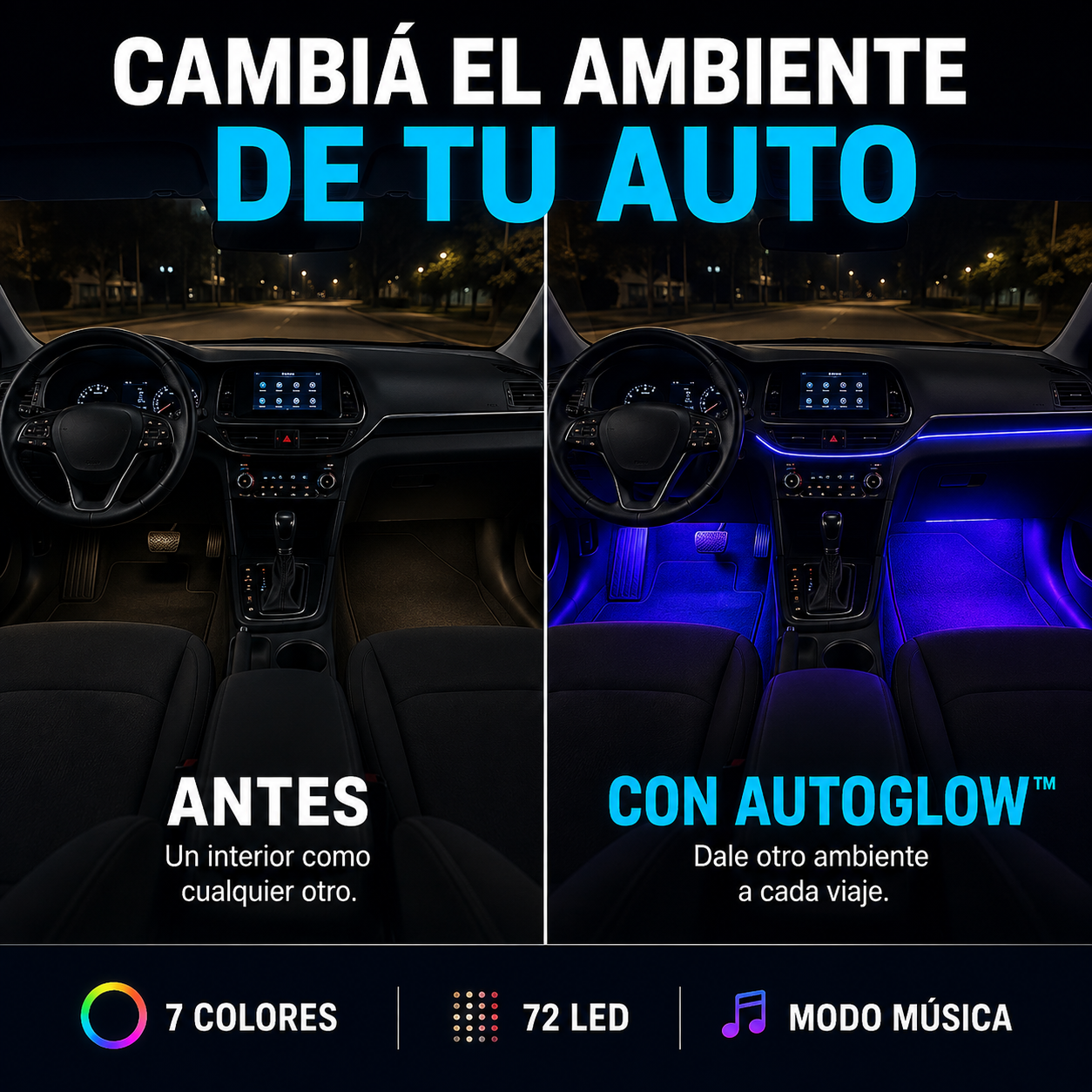Luces LED RGB para auto - AutoGlow™