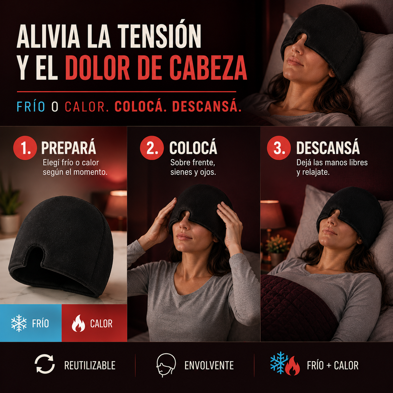 Gorro Térmico Frío/Calor para Migraña - MigraComfort™