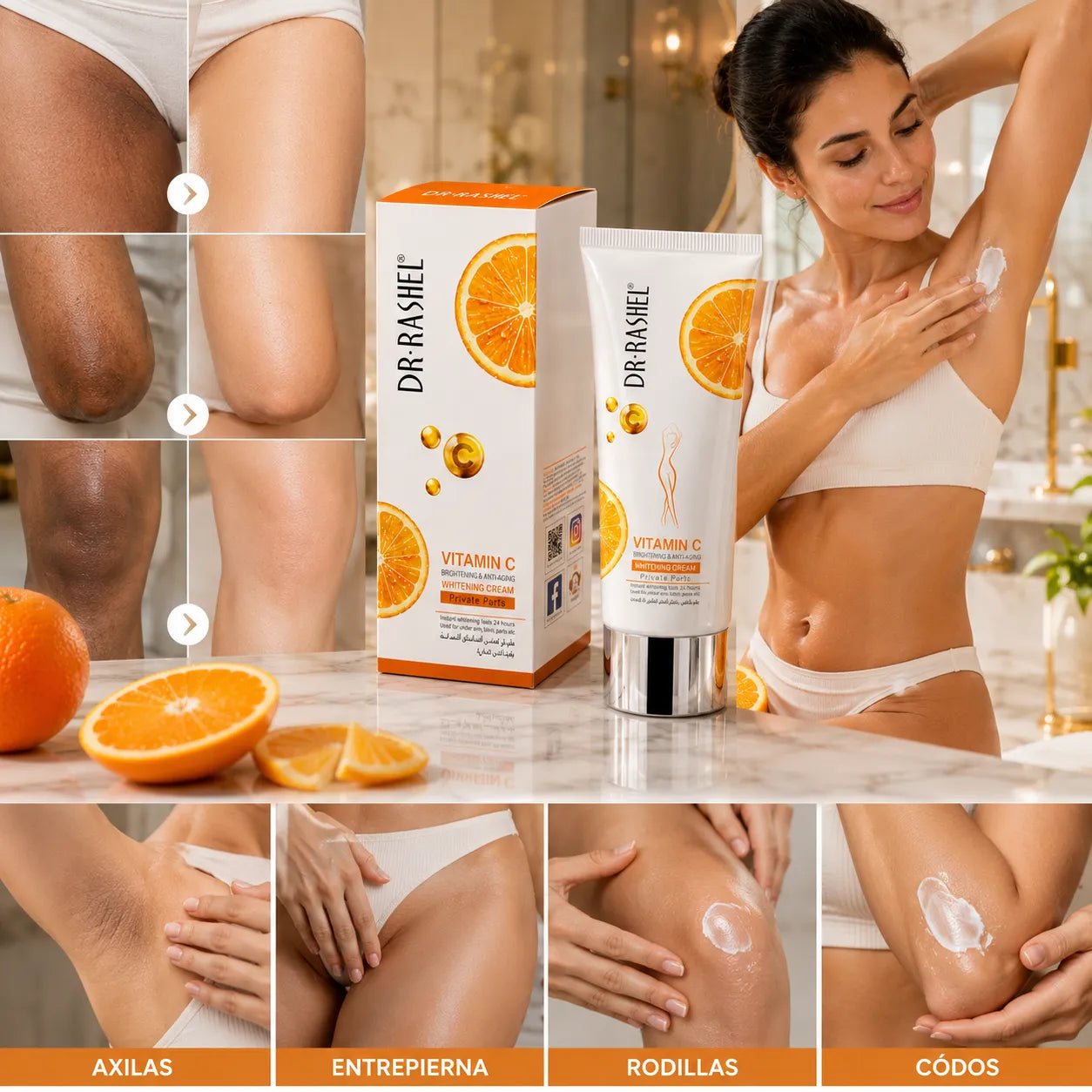 Crema corporal Aclarante para zonas intimas - Dr. Rashel™