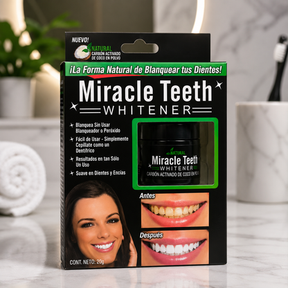 Polvo Blanqueador Dental Natural - Miracle Teeth