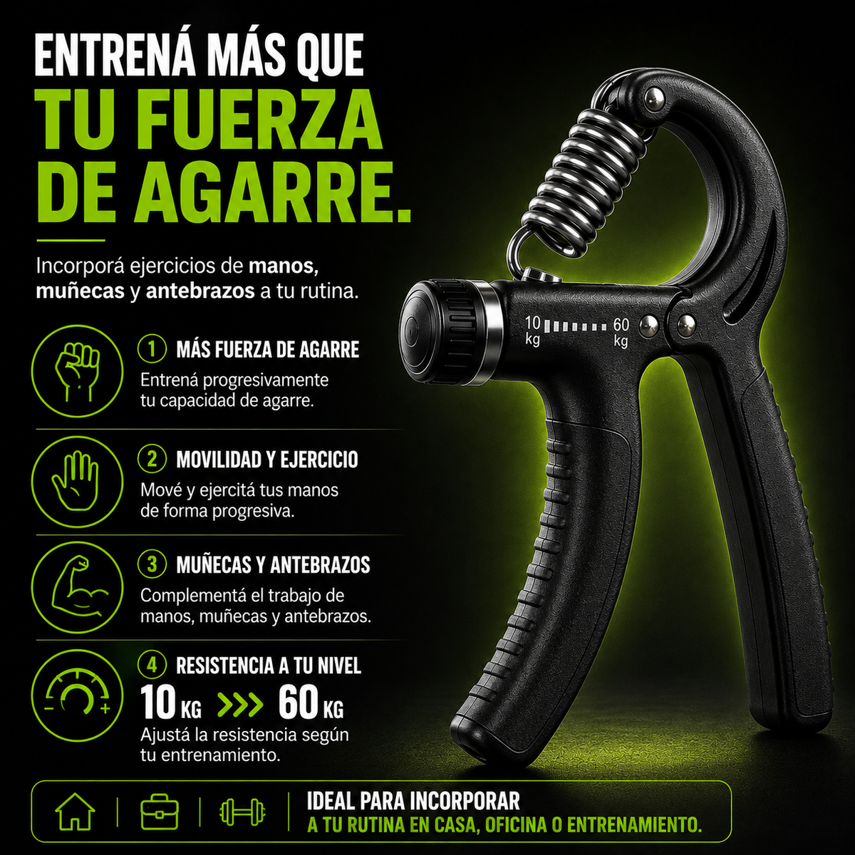 Ejercitador de manos y antebrazos - Hand Grip™