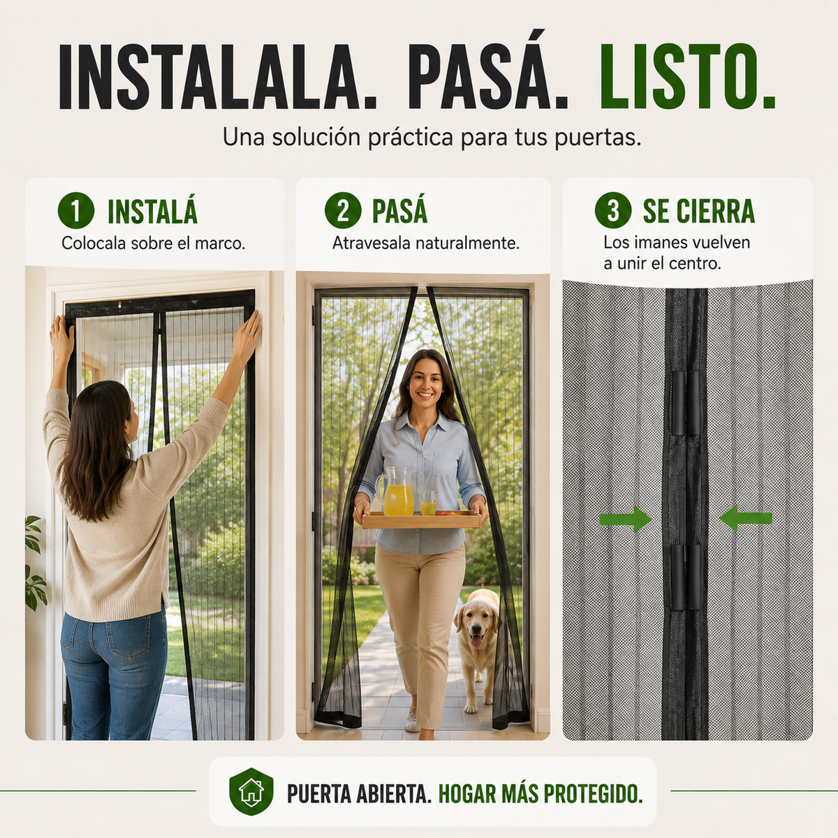 Cortina anti insectos magnetica Magic Mesh™