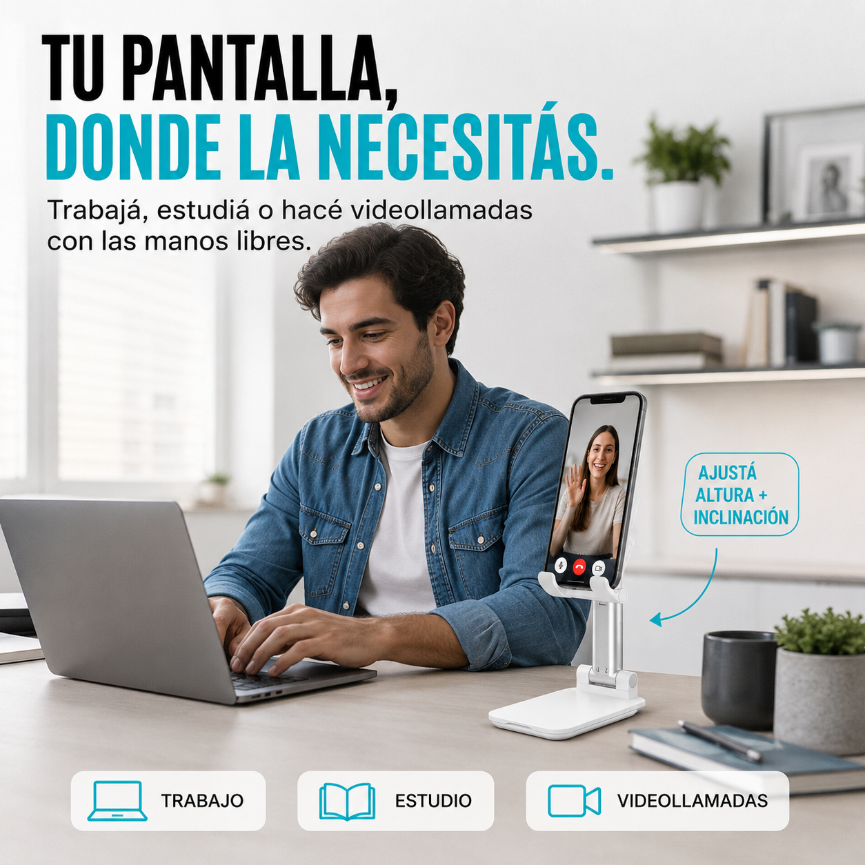 Soporte Ajustable para Celular - Inova
