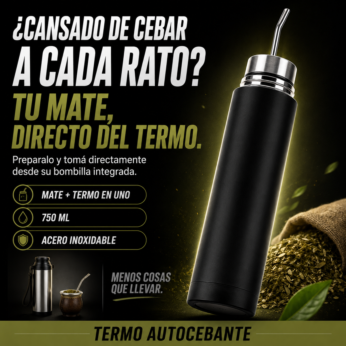 Termo Autocebante - 2 en 1