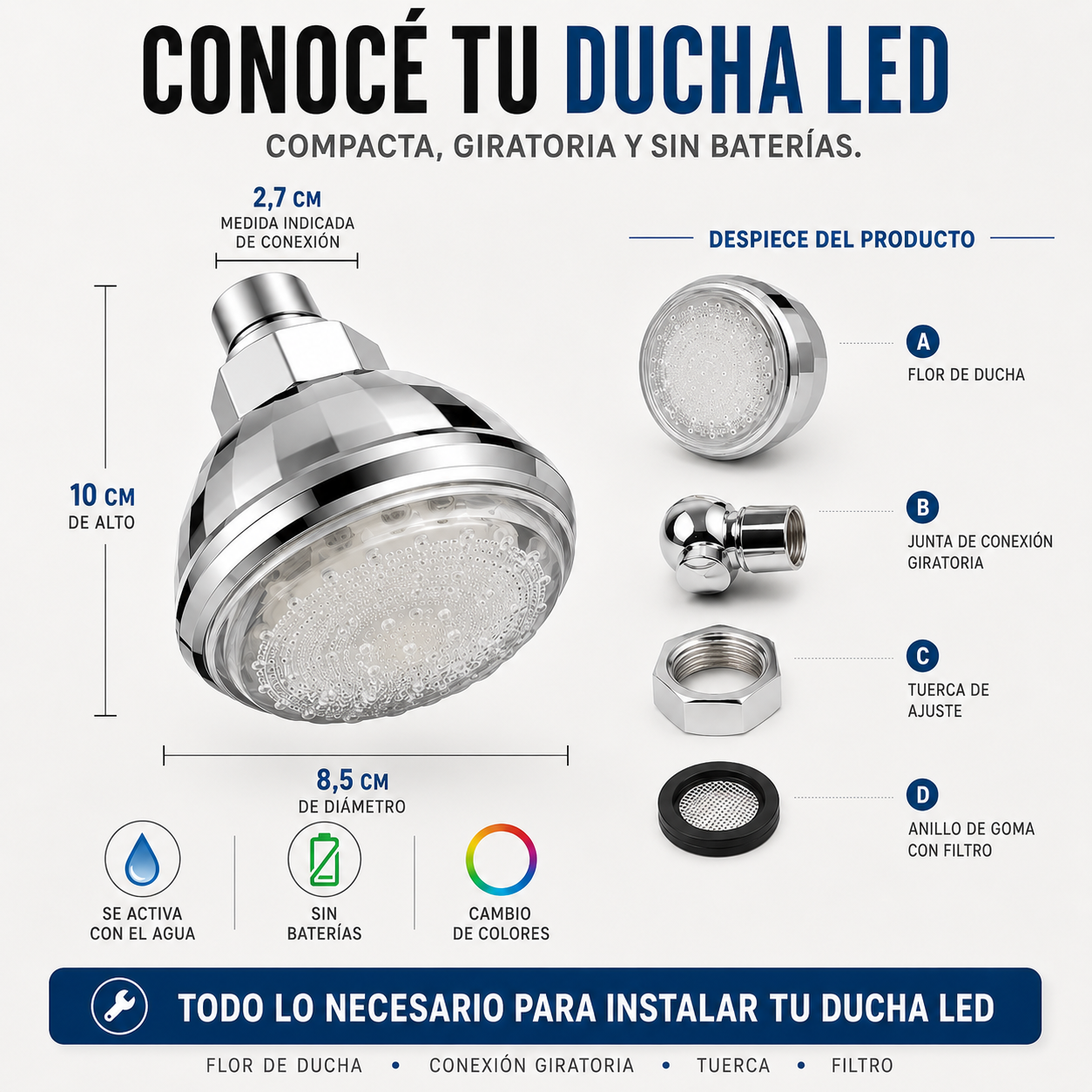 Ducha LED - Color Shower