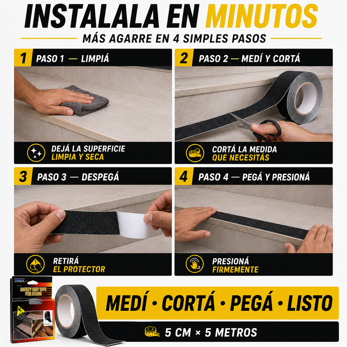 Cinta Antideslizante - Safety Grip Tape