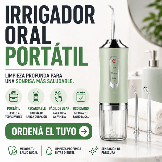 Irrigador bucal portátil