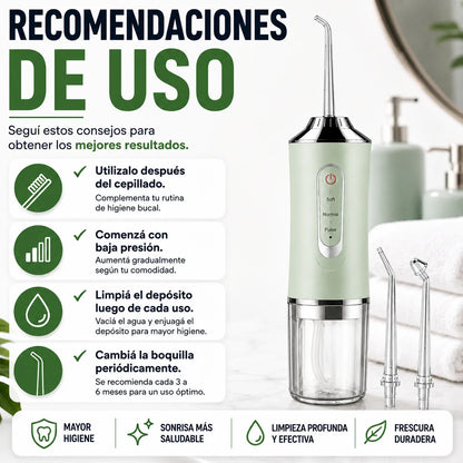 Irrigador bucal portátil