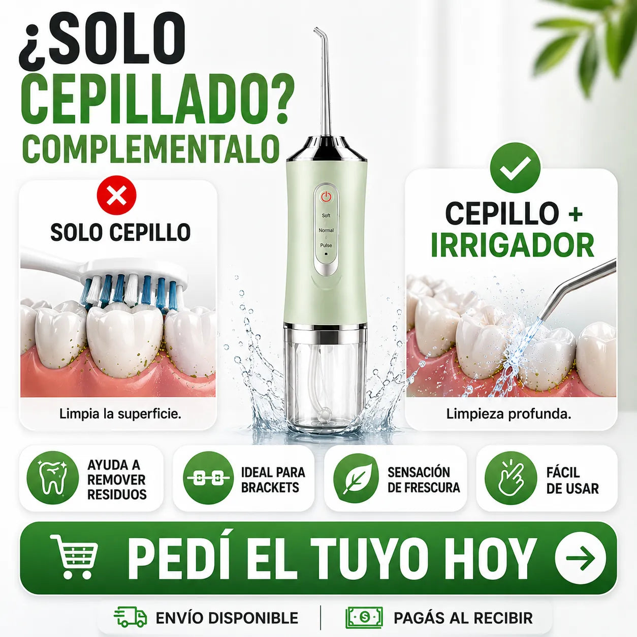 Irrigador bucal portátil