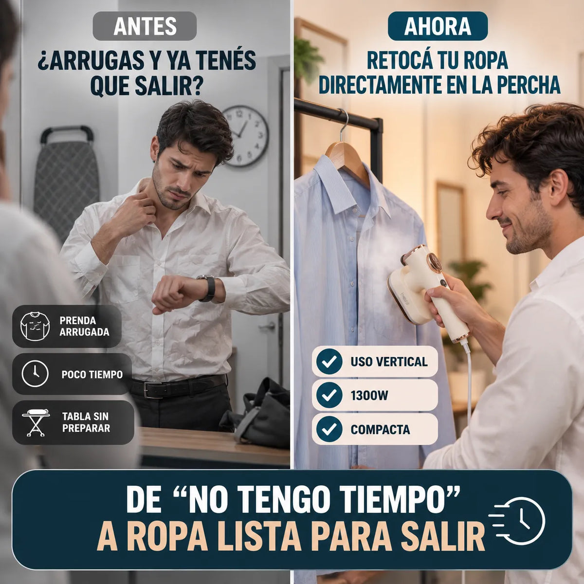 Plancha a Vapor Cero Arrugas - Inova