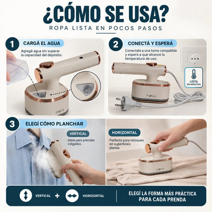 Plancha a Vapor Cero Arrugas - Inova