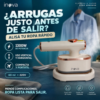 Plancha a Vapor Cero Arrugas - Inova