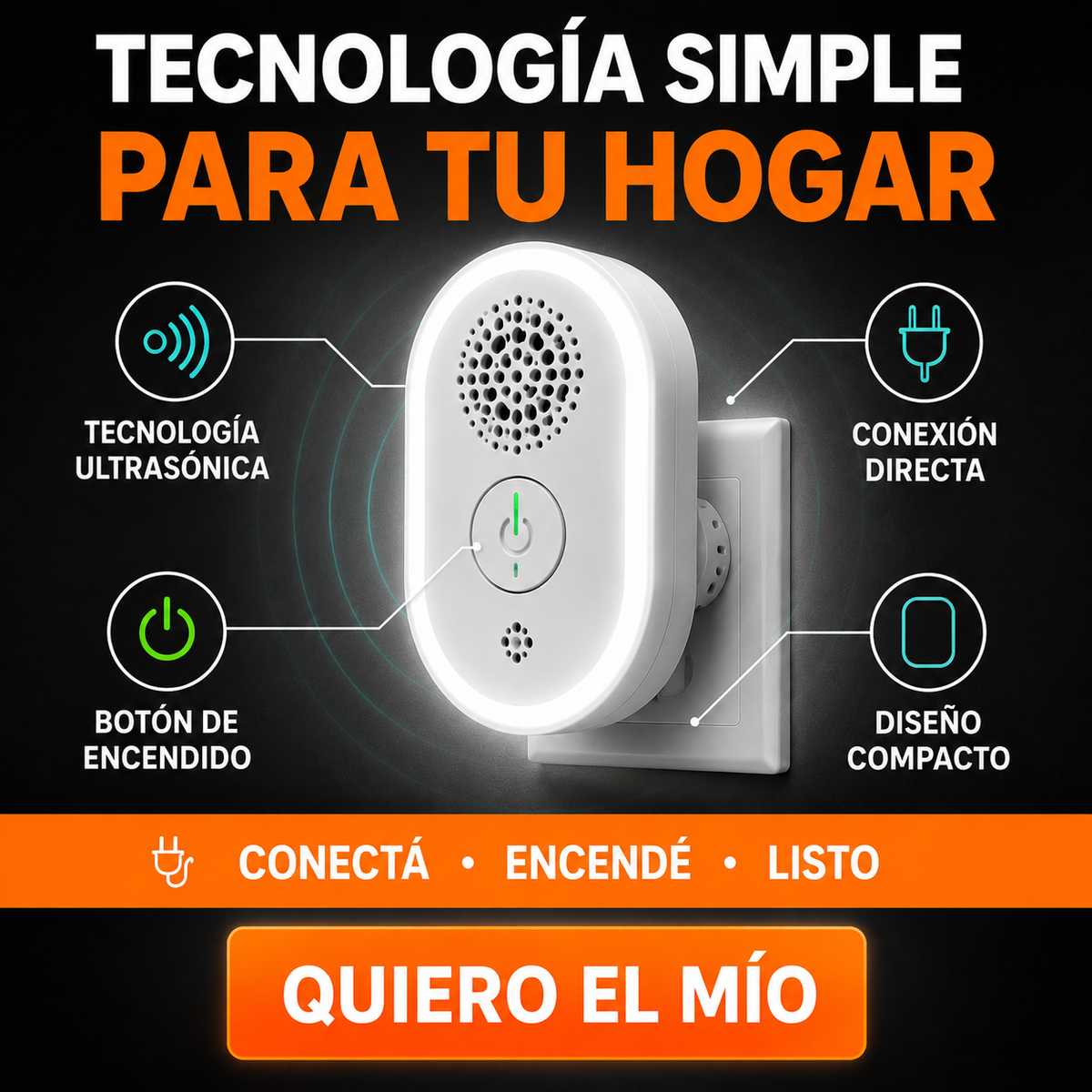 Repelente Ultrasónico PestGuard™