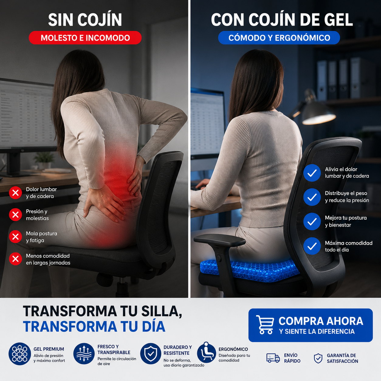 Cojín de gel - ComfortGel™