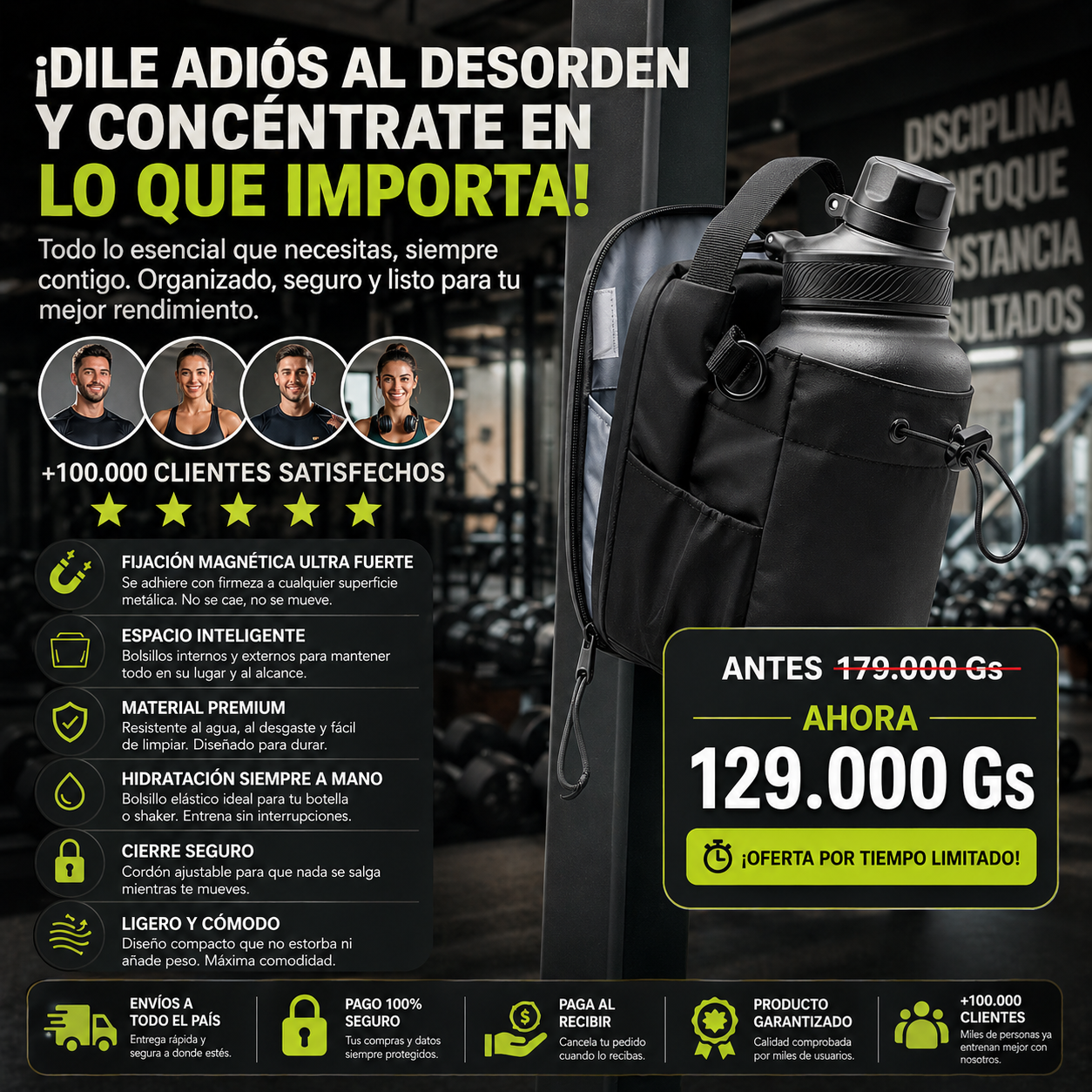 Bolsa Magnética para gimnasio - Magnetic Bag™
