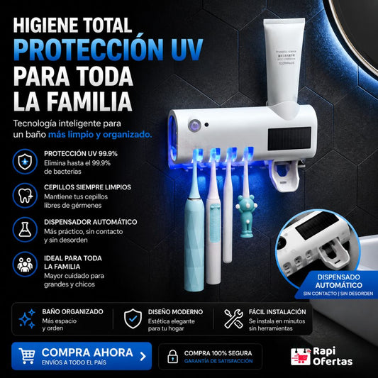Dispensador de Pasta Dental con Esterilización UV