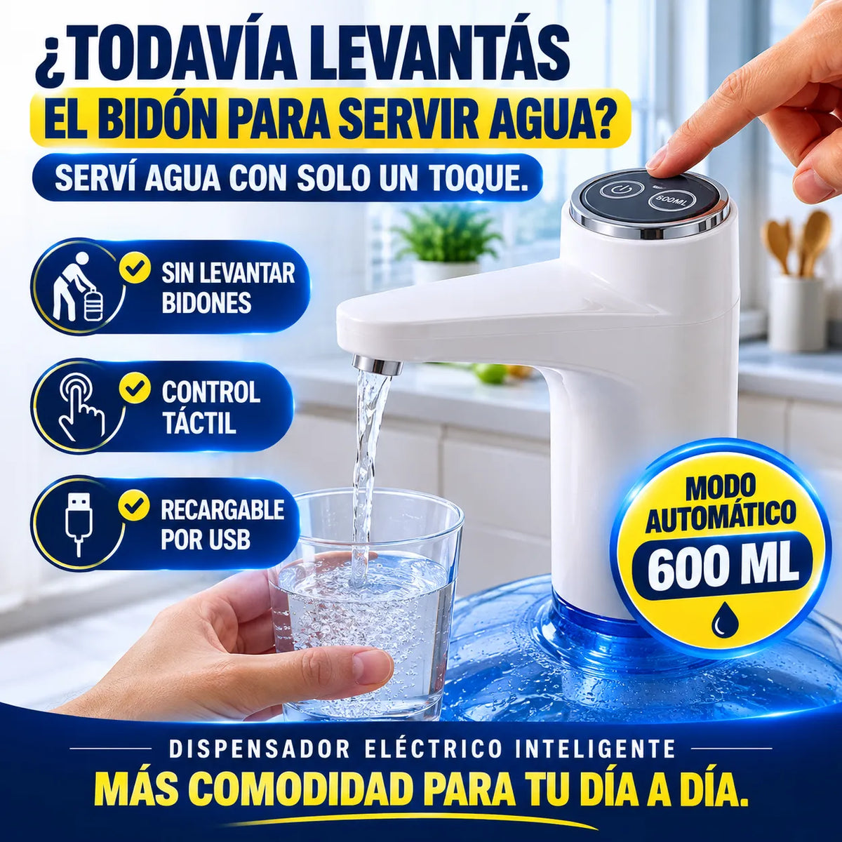 Dispensador Eléctrico inteligente para Agua - Water Pump