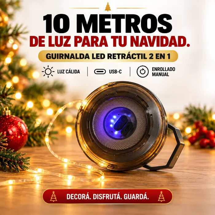 Luces LED Navidad Retráctil 2 en 1