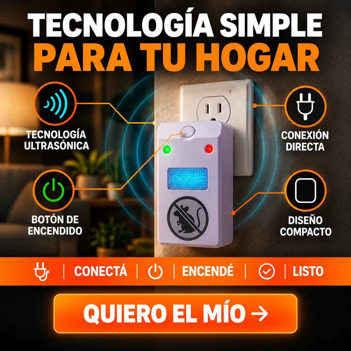 Repelente Ultrasónico - Pest Repelling™